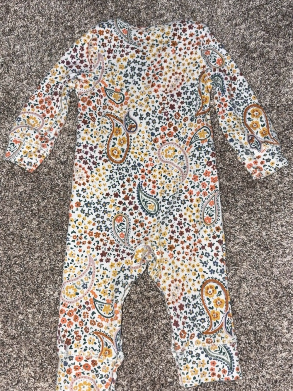 Baby Paisley Floral One-Piece Jumpsuit in Multi-Color